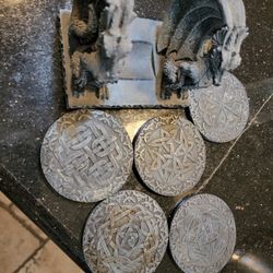 Dragon Coaster Set With 5 Coasters