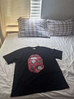 Bape color camo big ape head tee black/red XL
