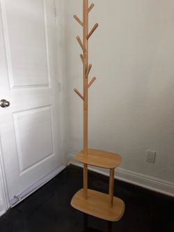 entryway coat rack (natural beige)