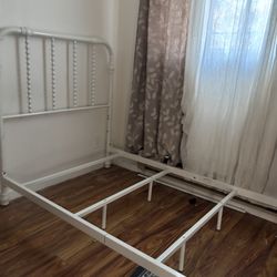White Metal Twin Bed Frame