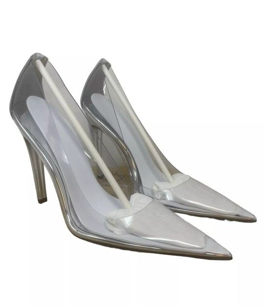 Good American Clear Stiletto Heels (Size 8)