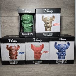 Lilo And Stitch Geeki Tiki Mugs Aloha, Angel, Hula, Lilo, Stitch 626 (All 5) New (Price Is For The Whole Set)