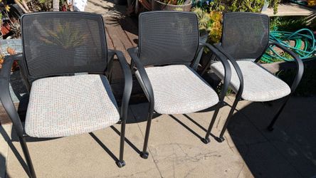Hon fabric office chairs mesh conference seats $30 each business guest chair set rolling seat reception