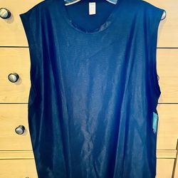 Mens Black Muscle Tee Size XXL