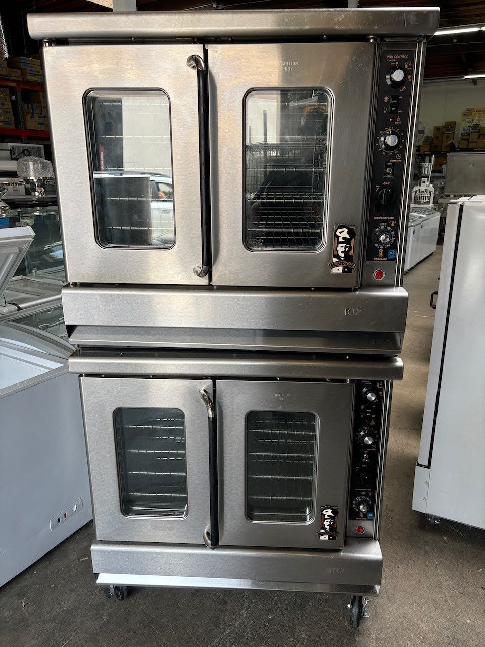 Montague 2-115A(G) Double Stacked Gas Convection Ovens 230K BTU 115V Motor K-12 #2520