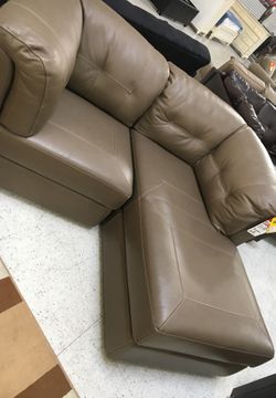 small leather sectional