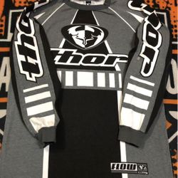 VINTAGE 90s THOR Jersey Motocross MX Racing XL Men, Made in USA Full Print