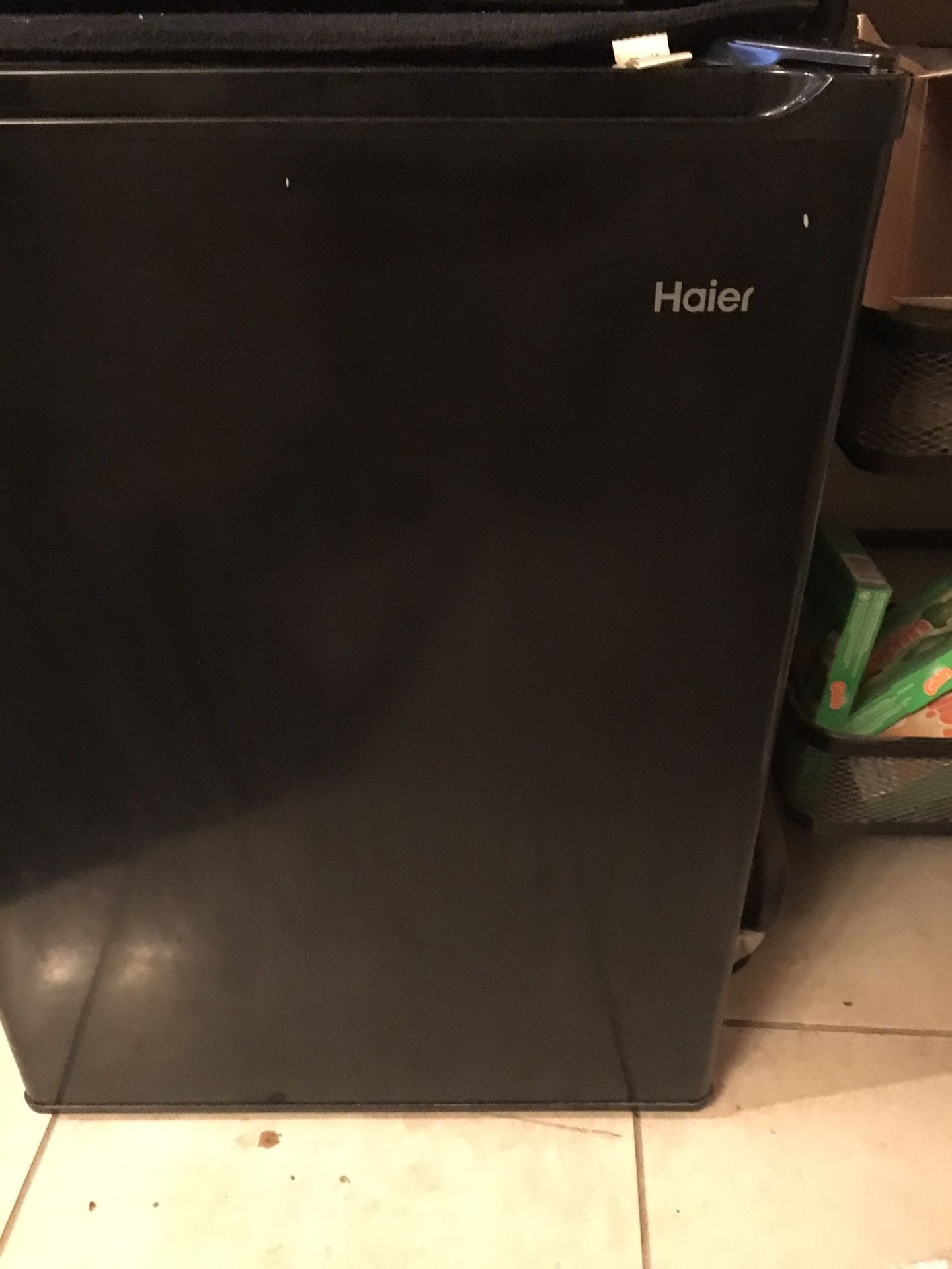 Haier mini fridge, black
