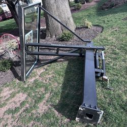 MegaSlam Adjustable Basketball Hoop System - Glass Backboard, Crank Height Adjust, Pro Rim - Used