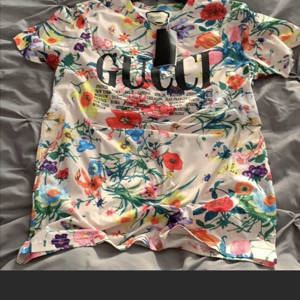 Gucci floral cheap t shirt