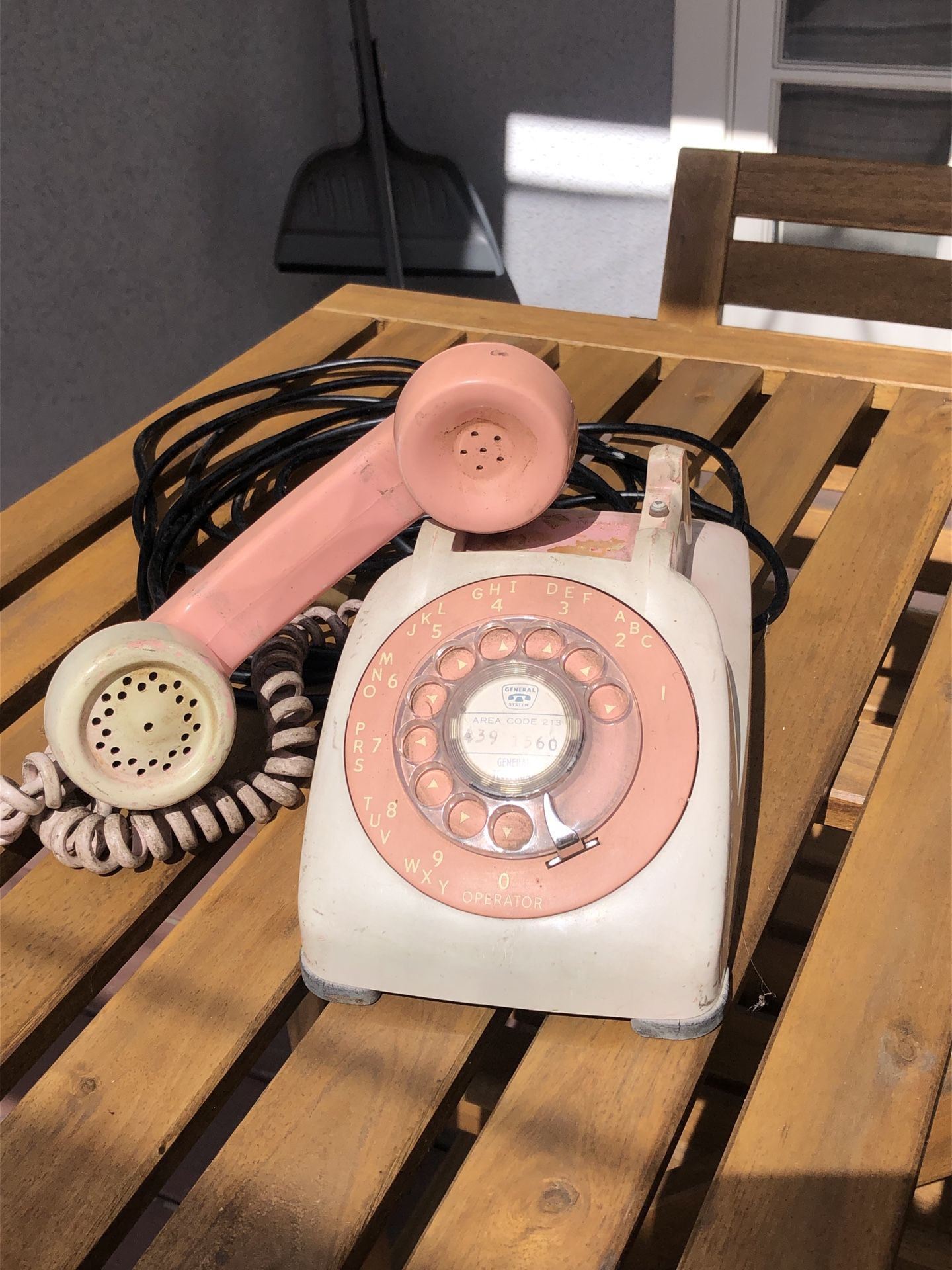 Vintage Dial Telephone Light Pink/ Cream