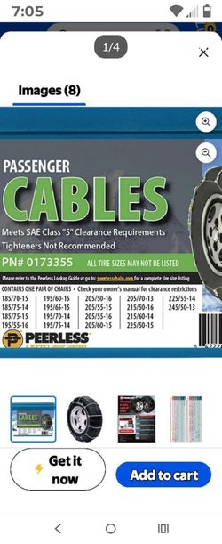 Snow Cables See Pictures For Specs Details 50 FIRM New