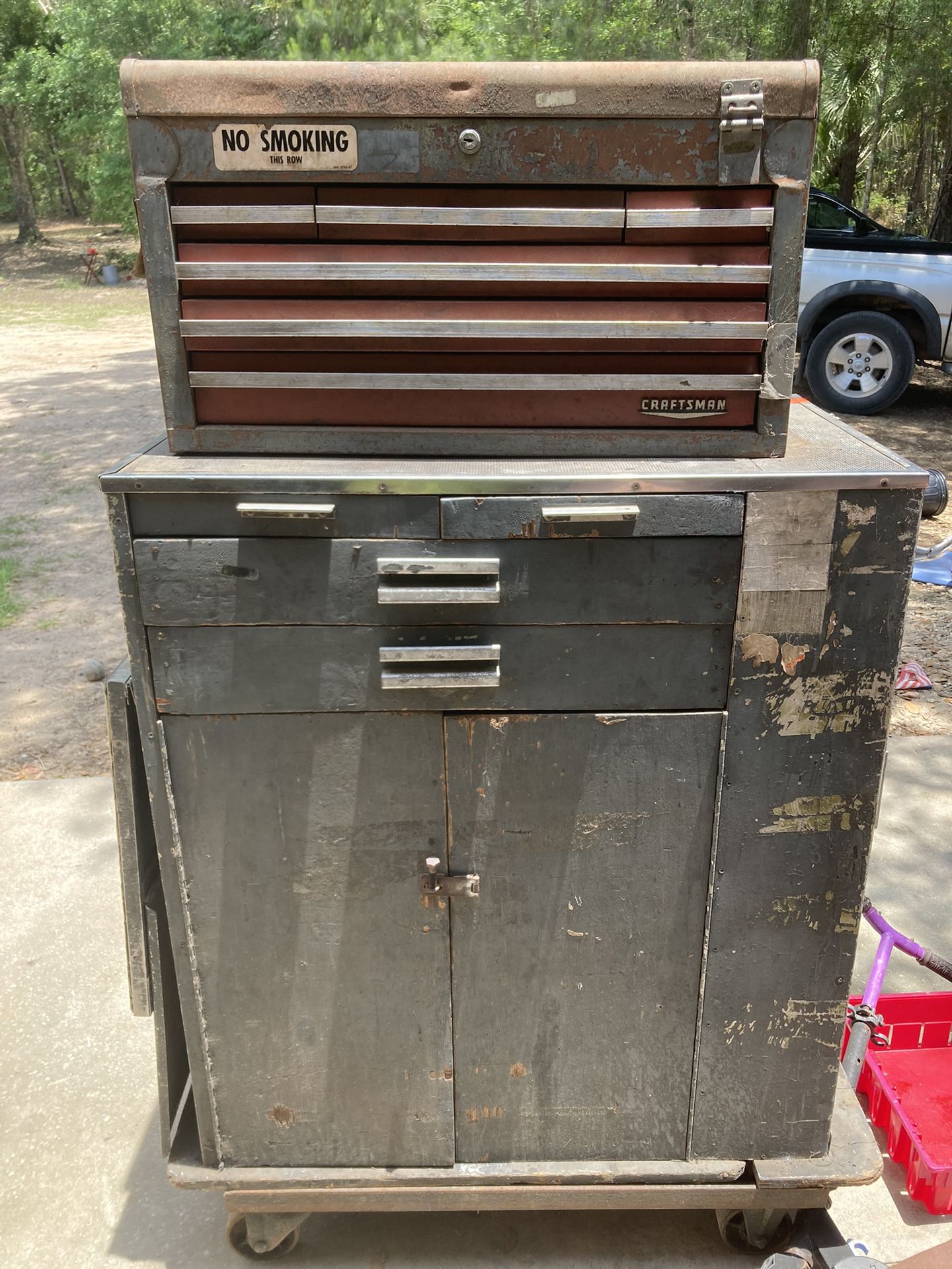 Craftsman Tool Box With Storage Box On Wheels