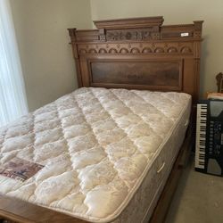 Eastlake Bed, Marble Top Chest & Mirror, Box Spring & Mattress