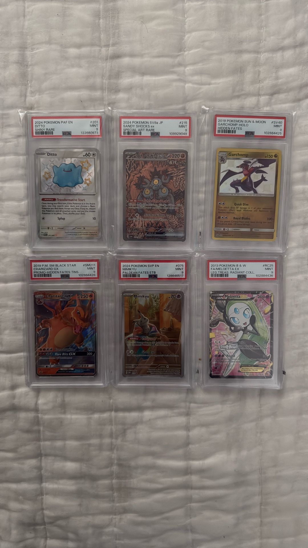 PSA 9 Pokemon Slabs