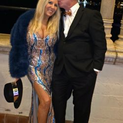 Stunning Sivalia Couture dress with blue and champagne gold sequins. Elegant strap design. Perfect for evening wear. sz XS, tall slit on right side. W