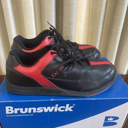 Brunswick Dexter Black/Red Bowling Shoes Size 10.5
