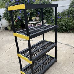 Plastic Garage Storage Shelving Unit. 