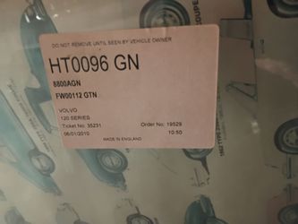 NOS Triplex Windshield 1959-67 Volvo P120/P130/P220  all 2dr & Wgn