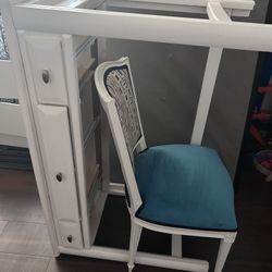 White Desk With Chair
