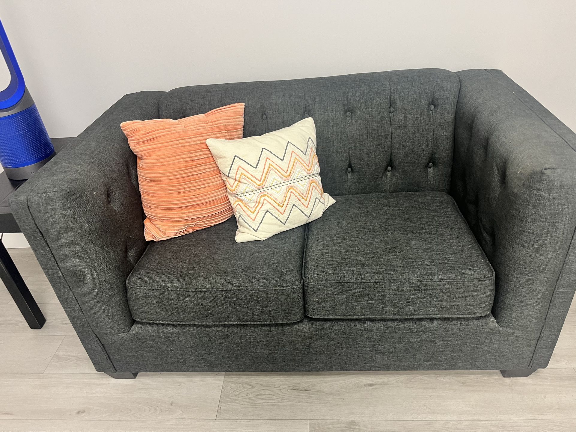 Dark Heather Gray Small Sofa
