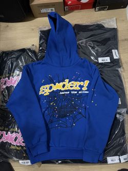 blue sp5der hoodie