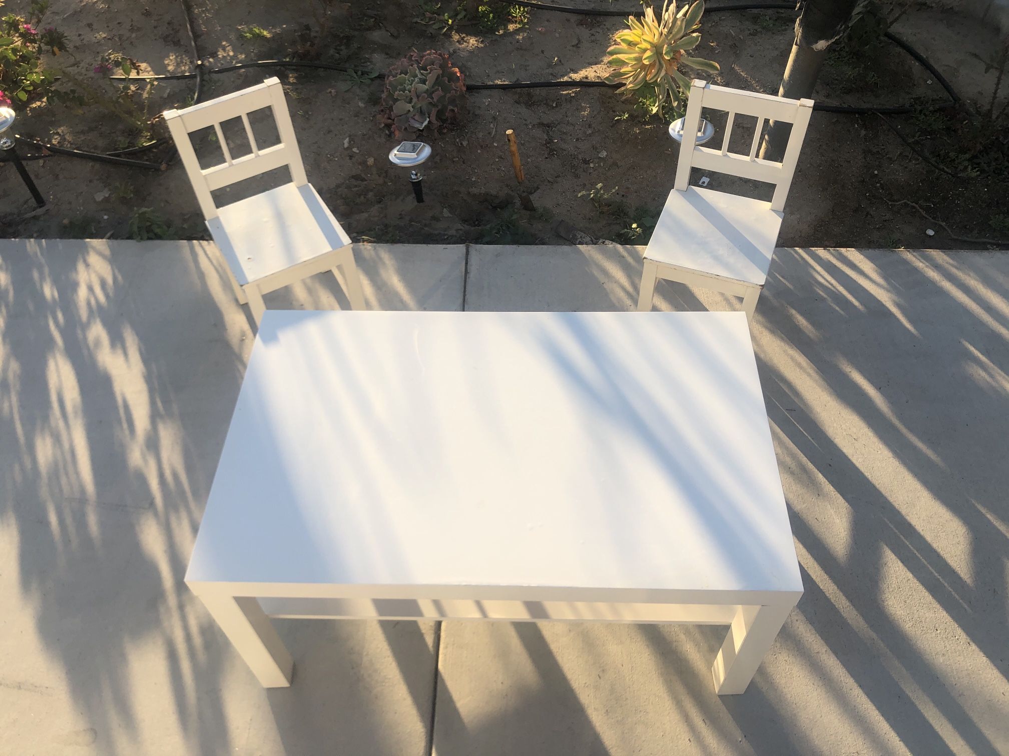 Just Table ,,chairs Sold Table Size : High 18” Depth 22” Length 35”