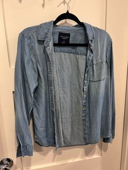 American Eagle Denim Blouse 