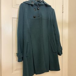 Dark Green Jacket With Hoodie S-M
