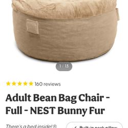 Brand New Cordaroys Bean Bag/ Full Bed Insert With Waterproof Mattress Cover