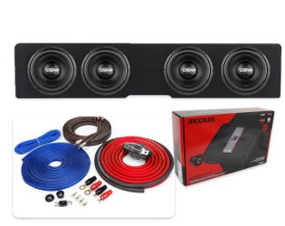 NEW FULL BASS PACKAGE INSTALLED DS18 subwoofers kicker amp SILVERADO OR SIERRA CREW CABS 2019-2026