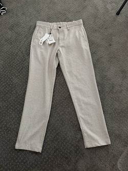 Men's Beige Houndstooth Dress Trousers ZARA Never worn