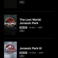 Jurassic Park Movies 