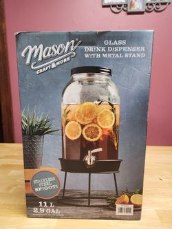 Mason Glass Drink Dispenser