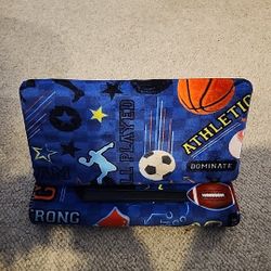iScream Plush Folding Tablet & Laptop Stand w/ Keyboard Shelf Pillow