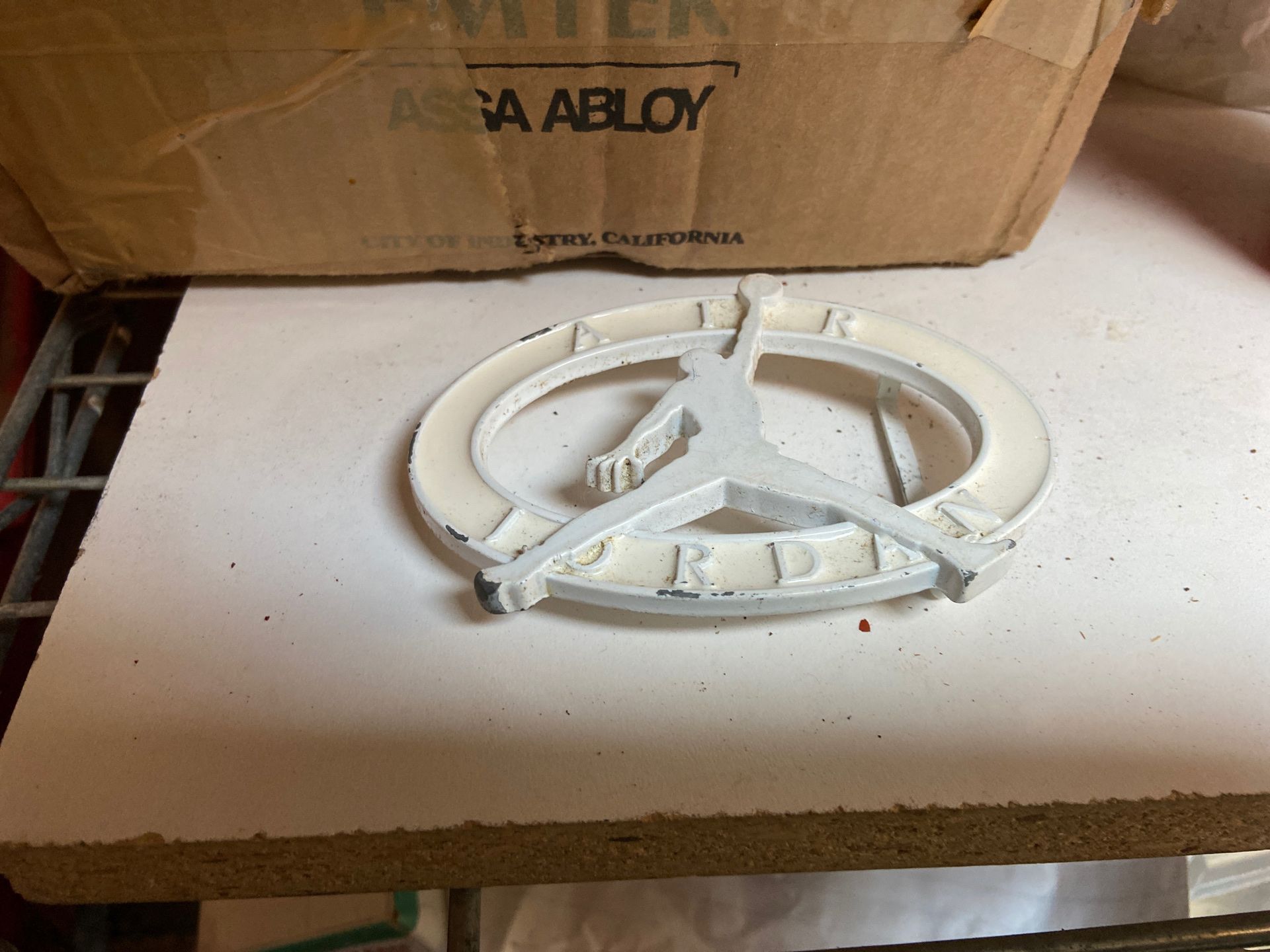 White Air Jordan metal belt buckle
