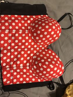 Red polka dot bralette top