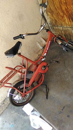 Bike with a battery holder