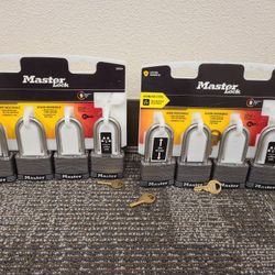Master Lock Outdoor Padlock 4 Pack with Keys for Sale 