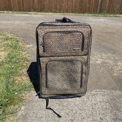 Animal Print Luggage - Large