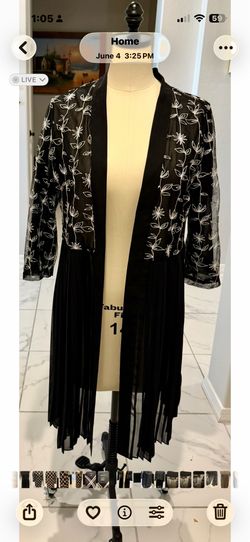 Alfani Duster Black & White with Pleats. Size XL