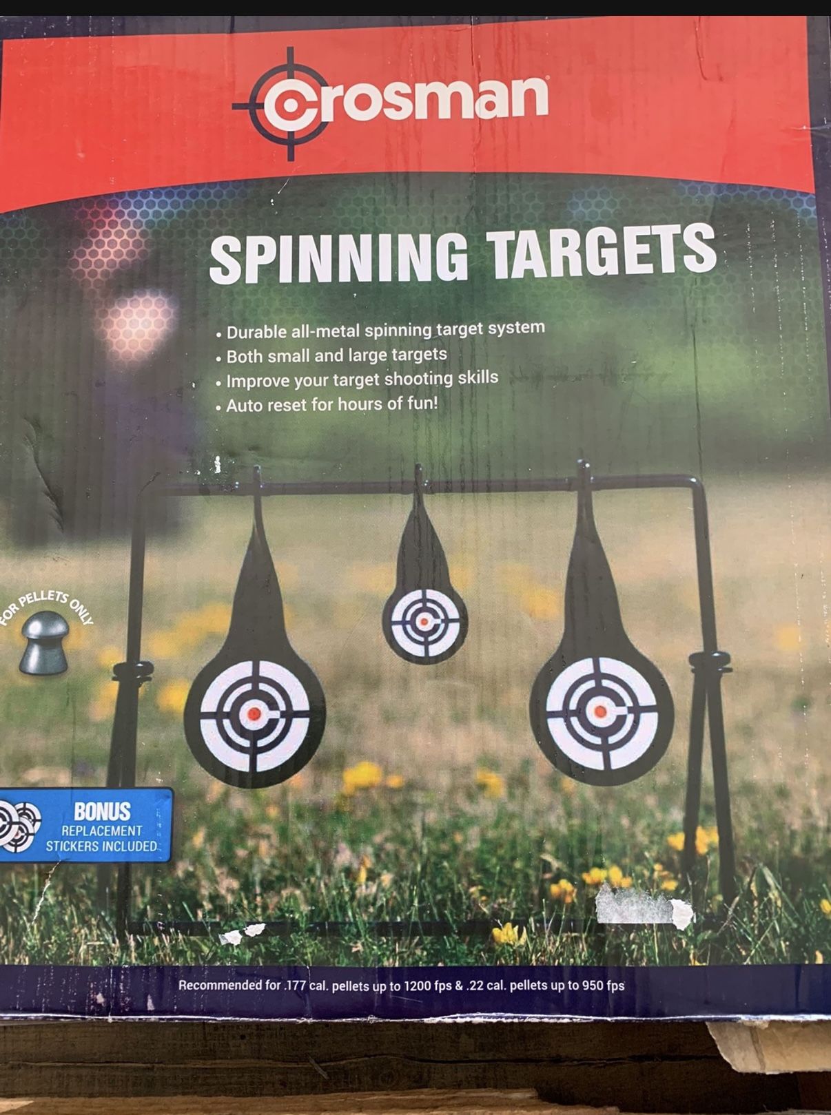 Crosman CSLT Metal Spinning Target For Use With .177-Caliber And .22-Caliber Pellets