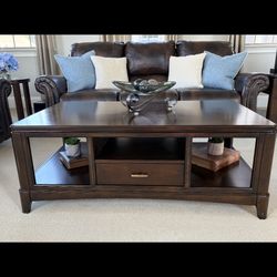 Dark Sable Coffee Table And End Table Set