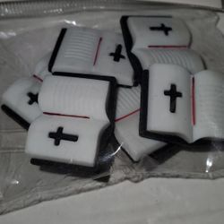 Bible Shank Back Buttons 6pc Paper Studio