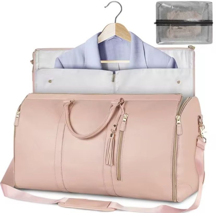 Bag / Custom Letters Carrry On PU Leather Garment Bag For Women Large Size Pu Fo