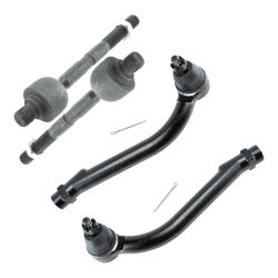 TRQ® PSA55349 - Front Driver and Passenger Side Inner and Outer Steering Tie Rod End Kit