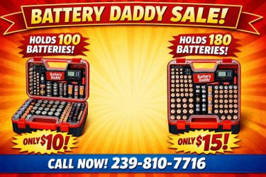 Battery organizer with tester included