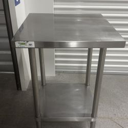 Regency 24" x 24" 16-Gauge 304 Stainless Steel Commercial Work Table with Undershelf 