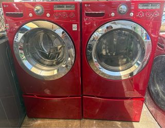 LG. WASHER AND GAS DRYER