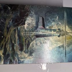 Collectors Box Jesus Holographic Felt Interior, Like New 